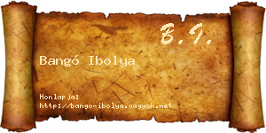 Bangó Ibolya névjegykártya