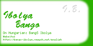 ibolya bango business card